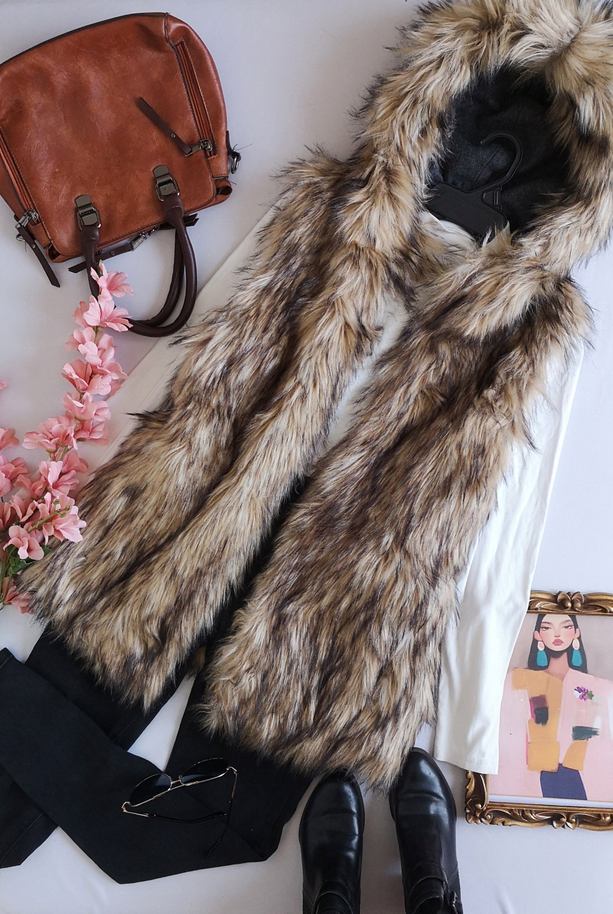 Chaleco peludito reversible
