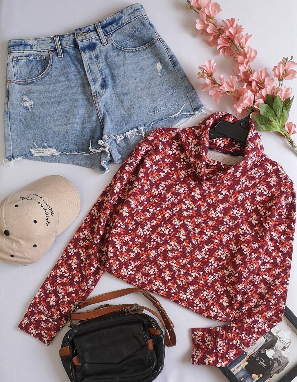 Blusa corta con short
