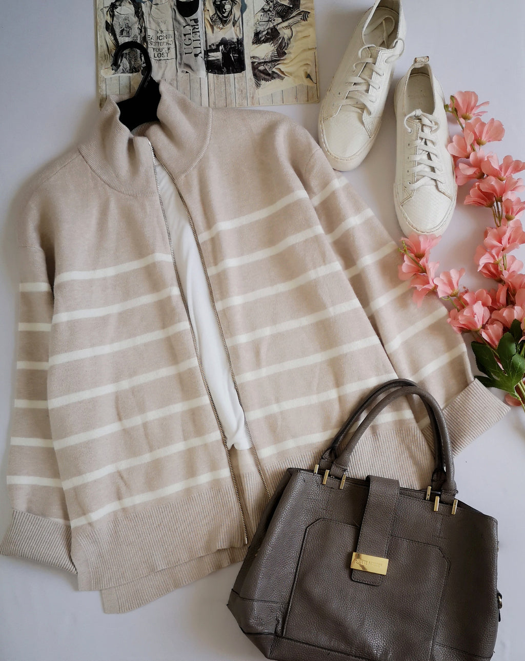 Chaqueta tejida con zipper 💙