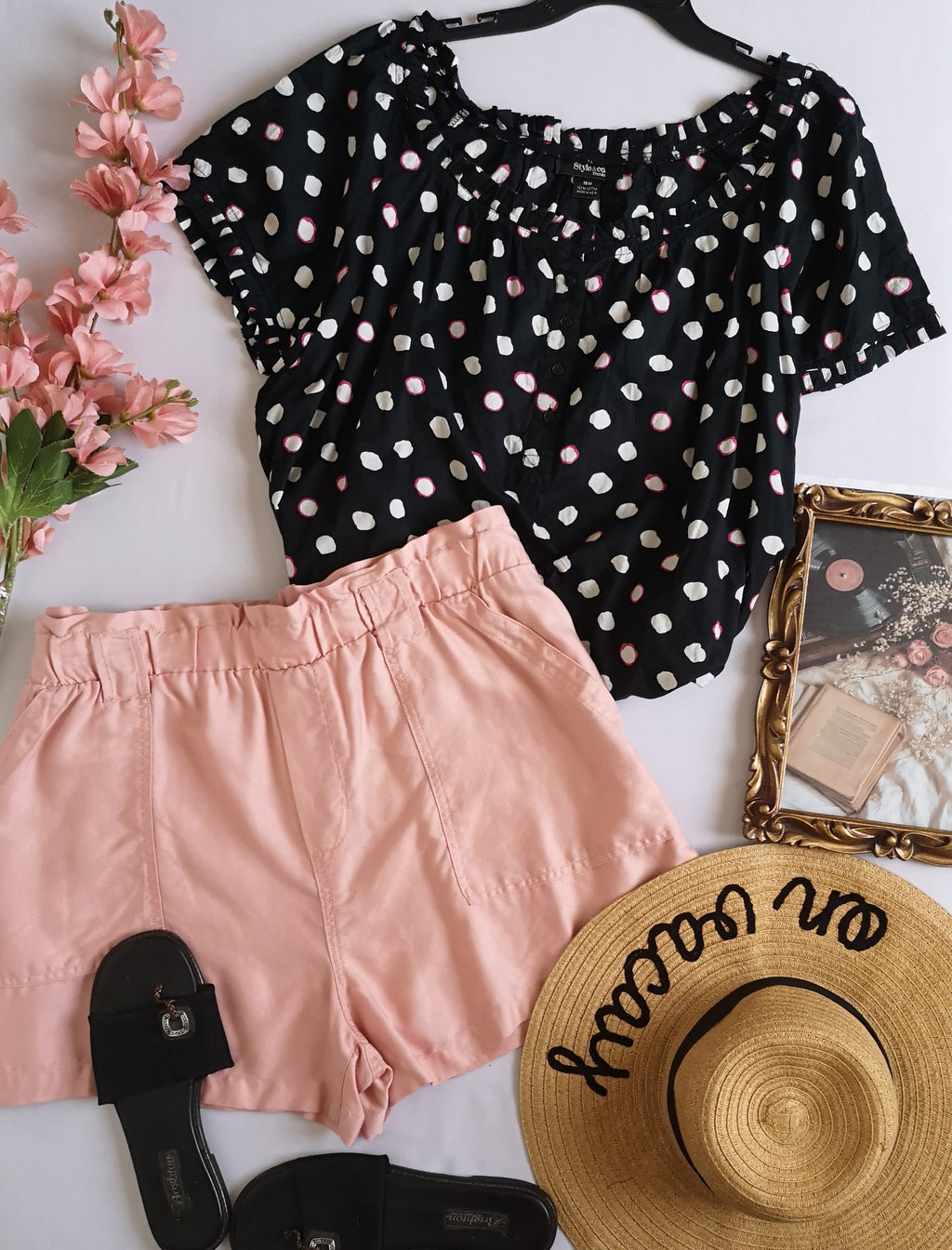 Short con blusa de algodón