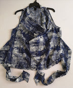 Blazer mangas princesa con blusa cuello drapeado