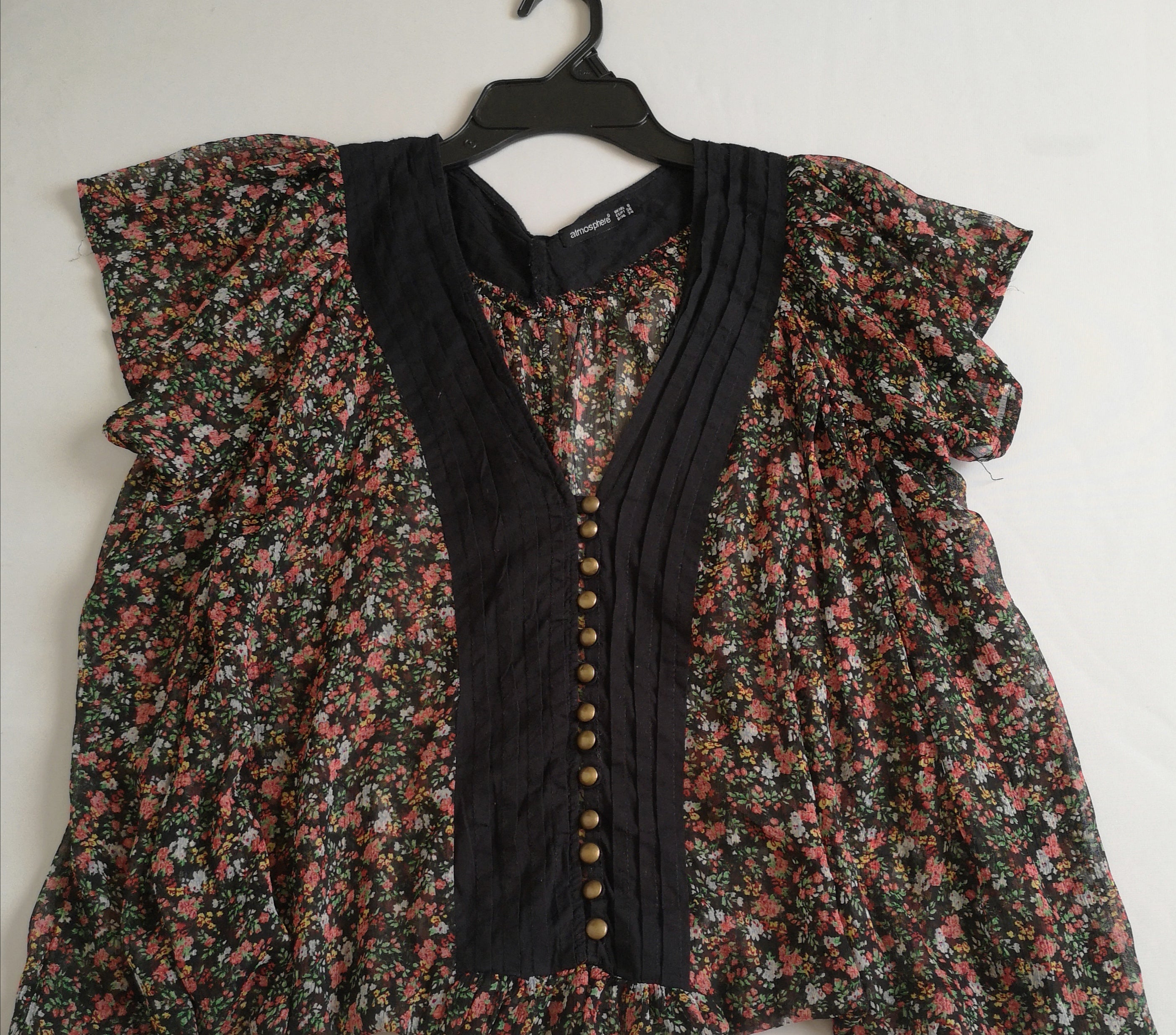 Blusa corta de chifon con pantalón Campana ⚓