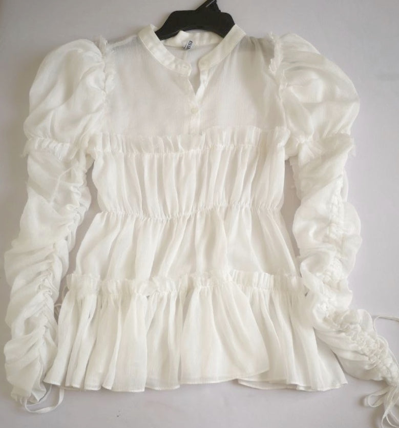 Blusa de chifón con short