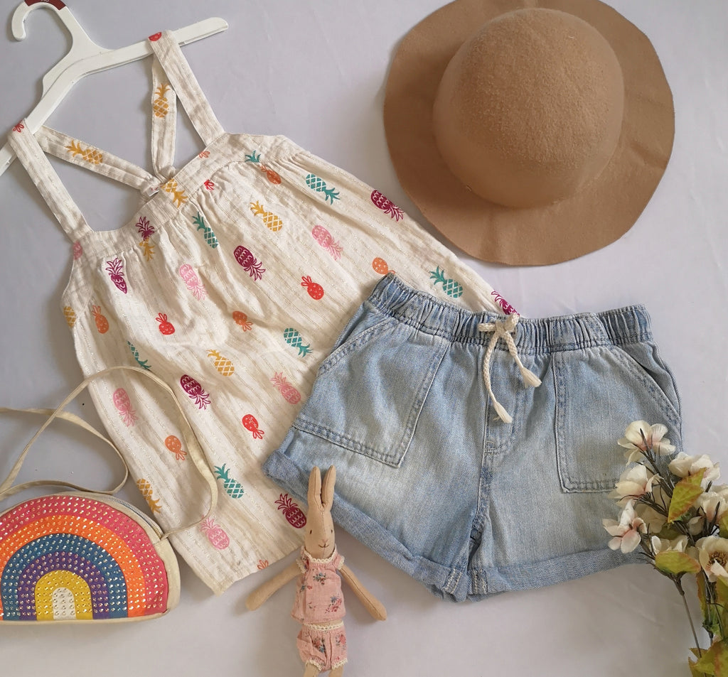 Blusa algodón con short ❤️