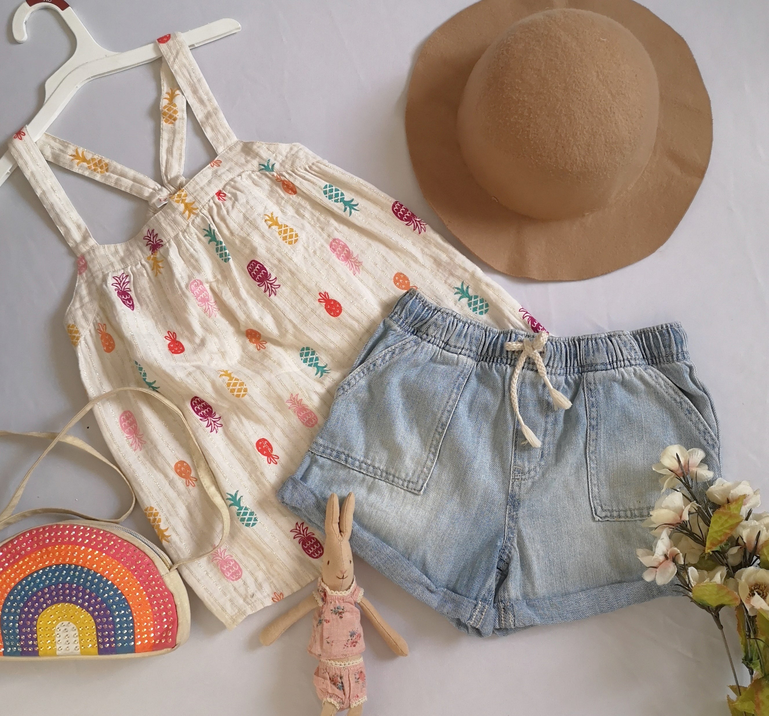 Blusa algodón con short ❤️