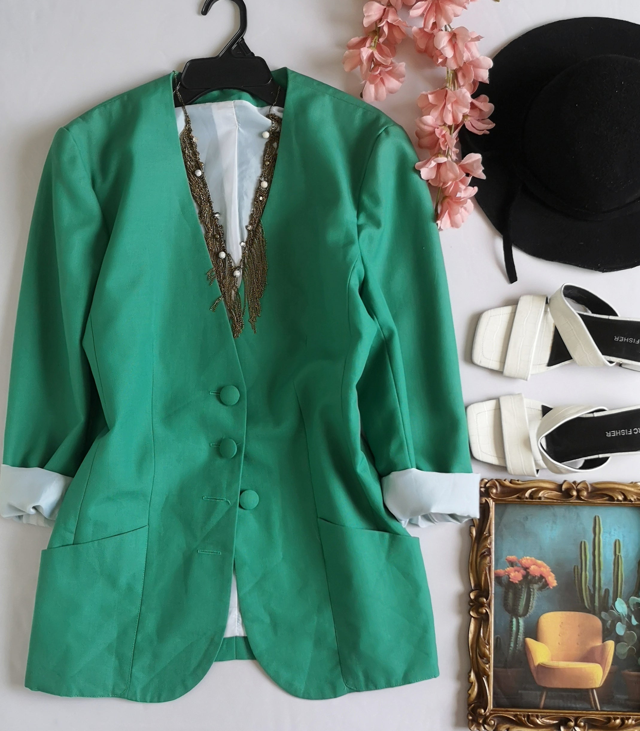 Blazer largo tipo vintage