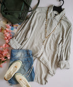 Blusa larga abierta de atrás