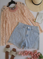 Short cintura alta con blusa abierta de atrás ⚓