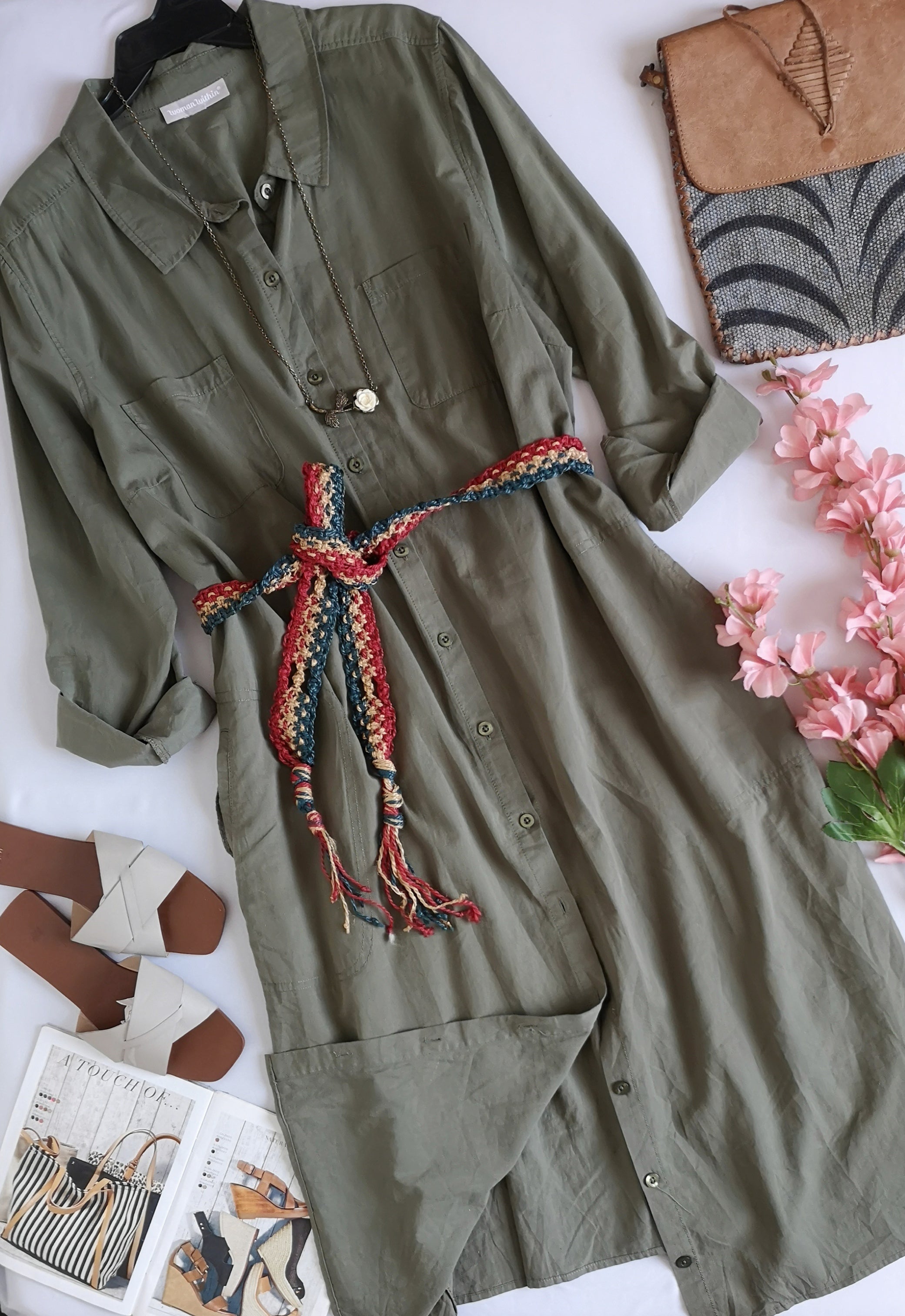 Vestido camisero incluye cincho ❤️