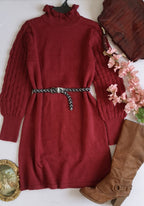 Vestido tejido incluye cincho
