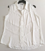 Blusa bordada con blusa de chifon ⚓
