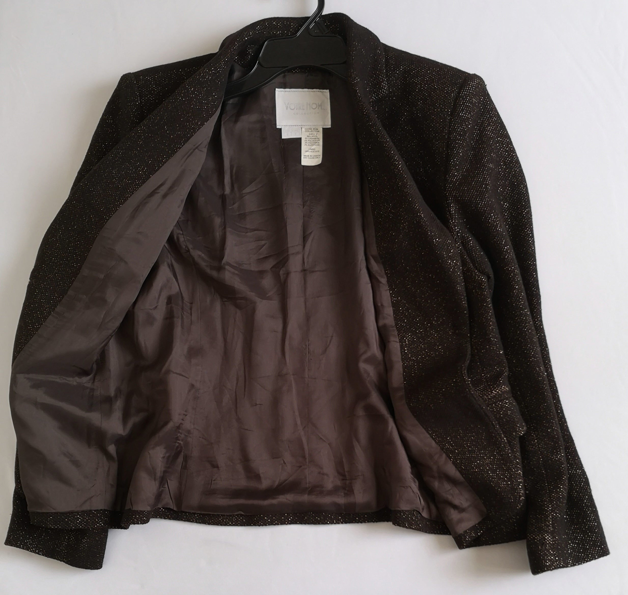 Blazer lana con brillos
