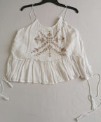 Kimono largo con blusa con cintas a un lado