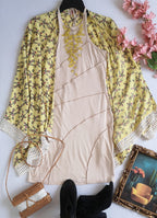 Kimono con vestido tallado halter