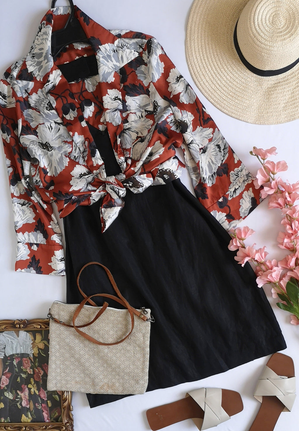 Vestido lino con blusa
