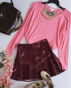 Falda campana con blusa manga larga