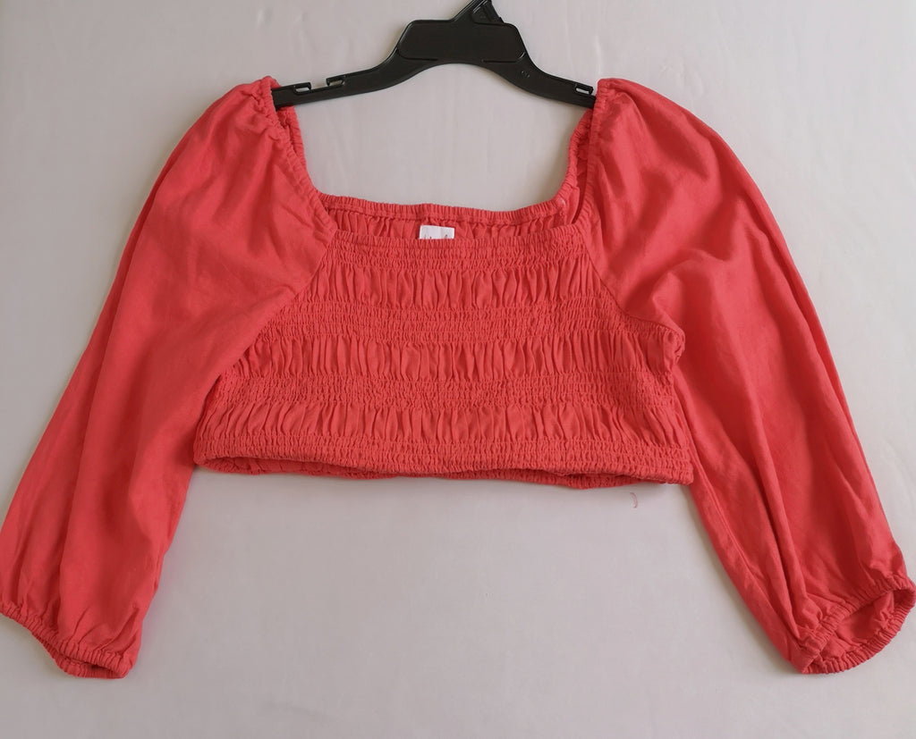Blusa corta con falda de lino ⚓