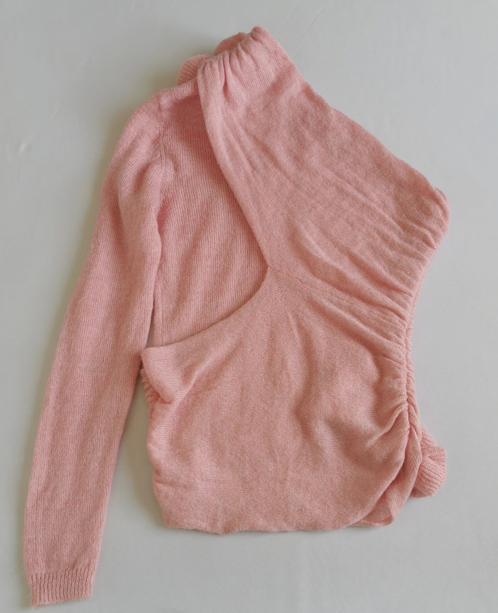 Blusa cuello asimetrico con falda de lona