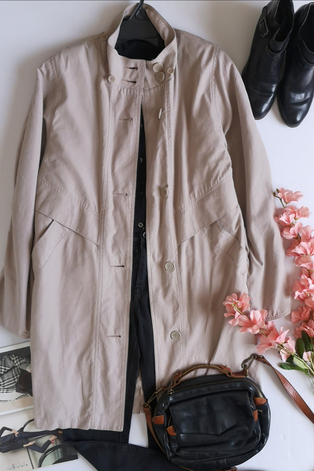 Chaqueta larga con gorro removible