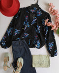 Blusa larga de chifon
