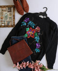 Sueter vintage bordado