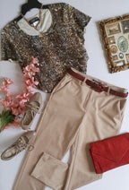 Blusa manga corta con pantalón y bolsas a los lados ❤️