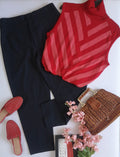 Blusa sin mangas con pantalón