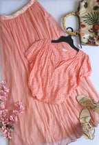 Maxifalda de tul con blusa manga corta ❤️
