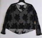 Chaleco abierto de atrás con blusa de tul