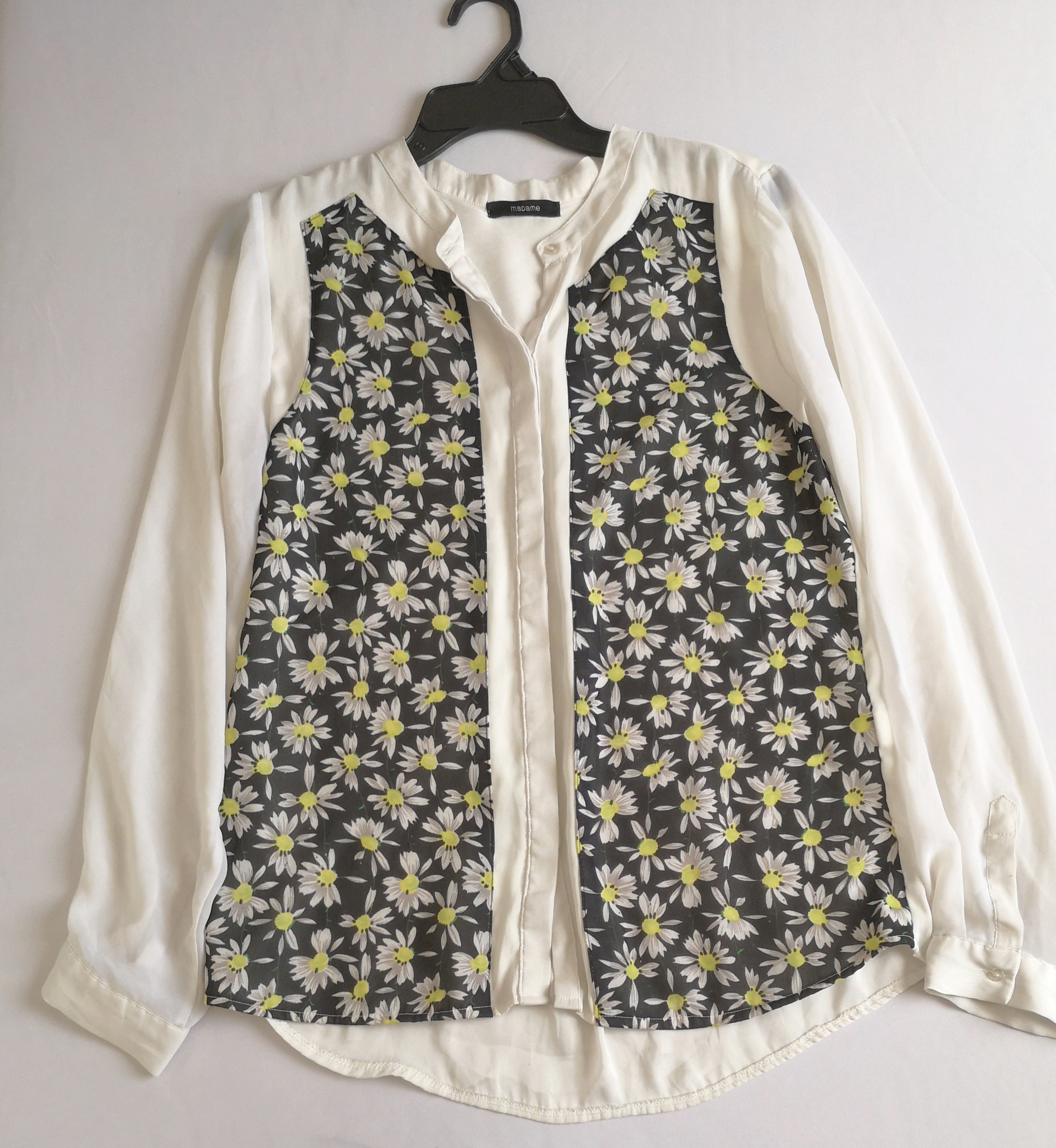 Palazzo traslapado con blusa de chifon