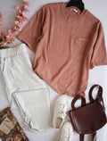 Blusa estilo ancho y pantalón tela suave