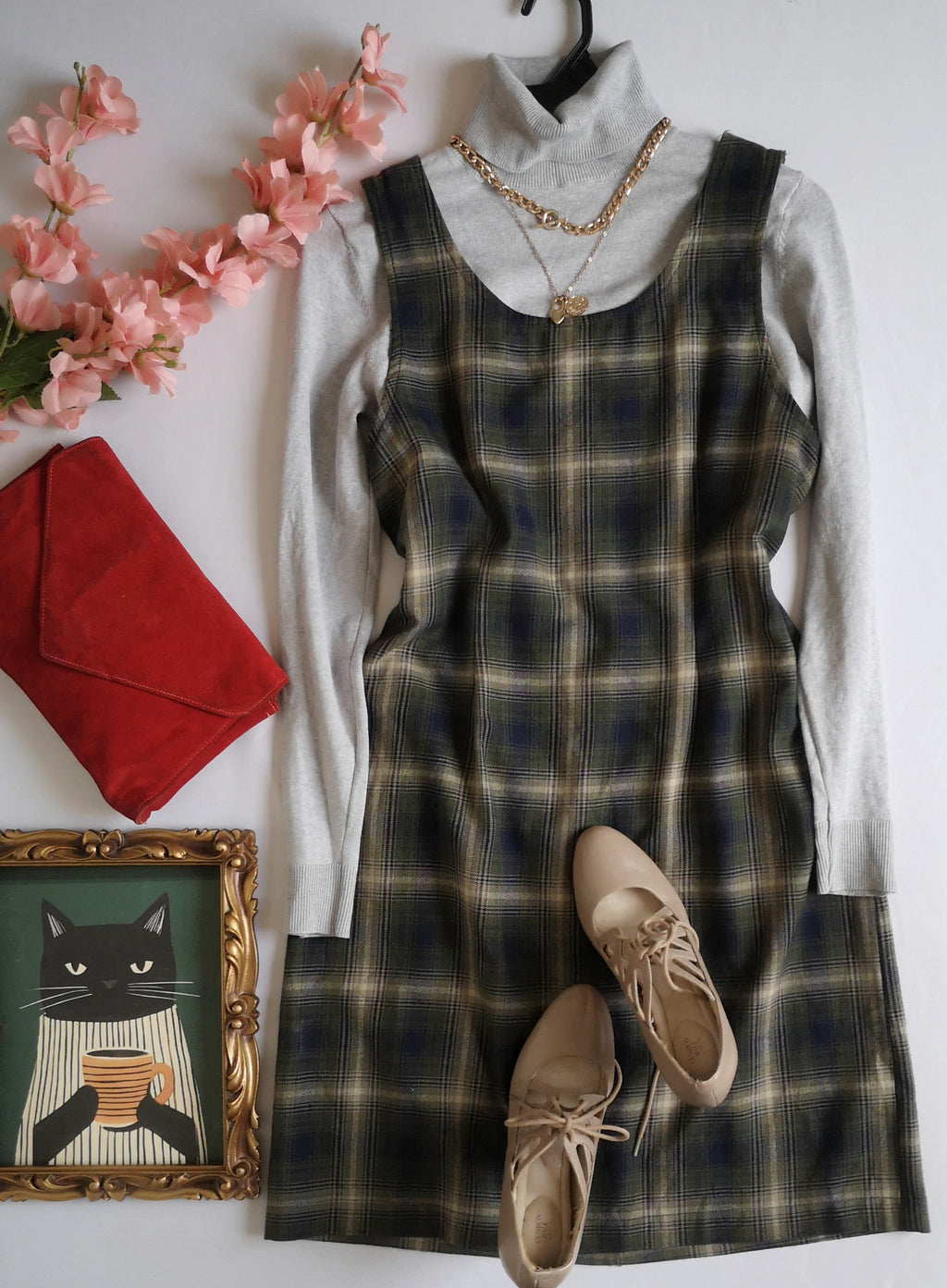 Blusa cuello alto con vestido 💙