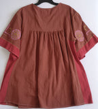 Vestido holgado bordado