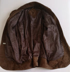 Chaqueta de cuero con paletones