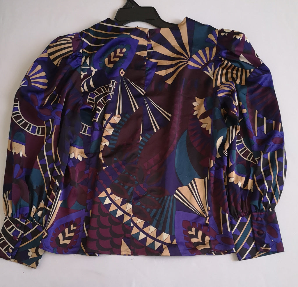 Falda nueva campana con blusa mangas bombachas
