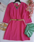 Vestido manga 3/4 incluye cincho