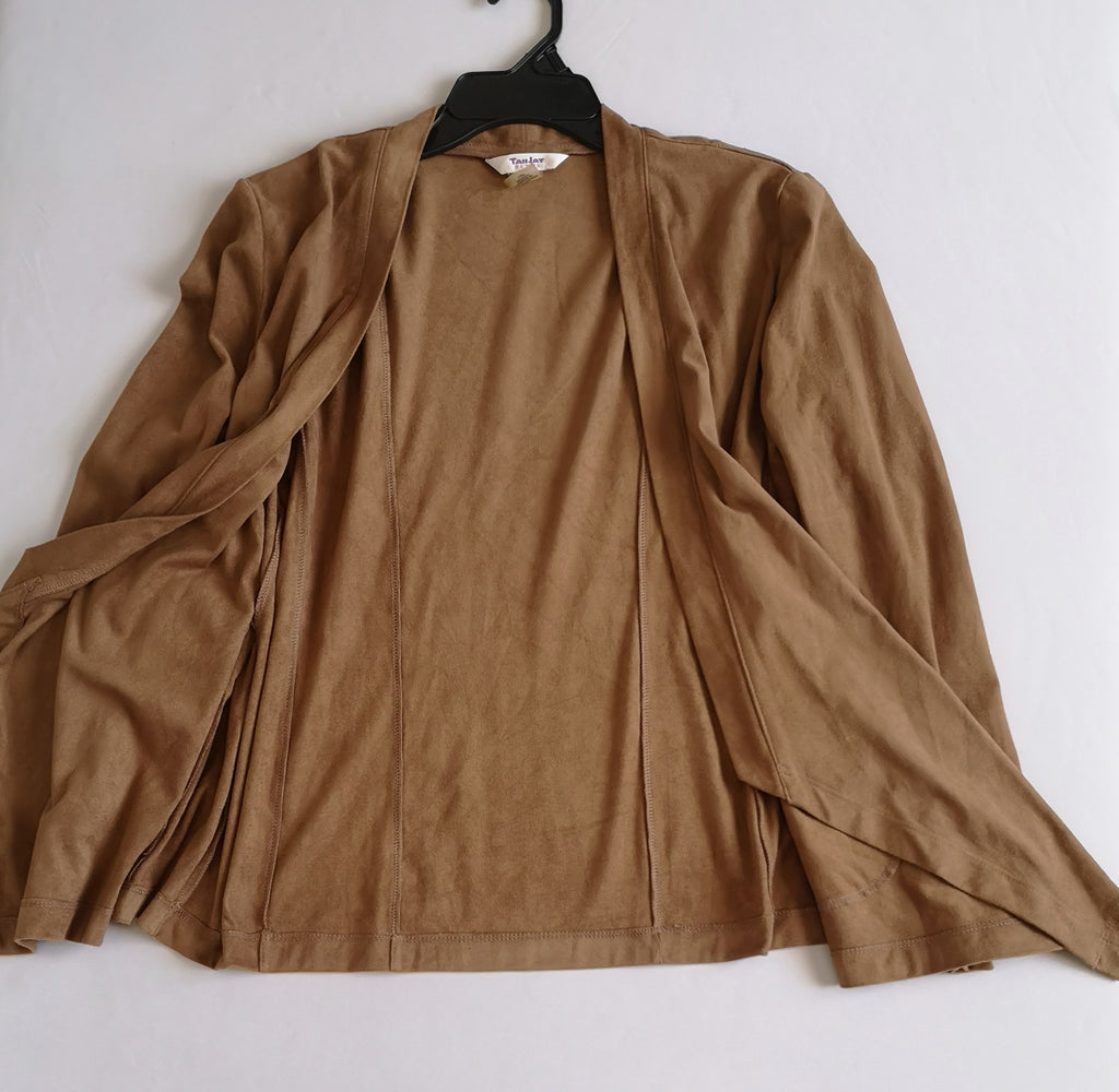 Chaqueta piel de durazno con bolsas