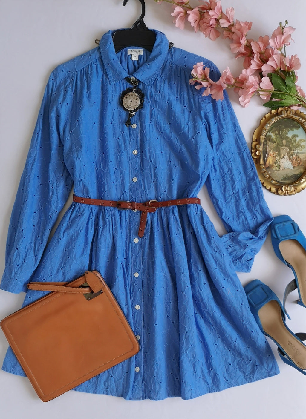 Vestido bordado inglés incluye cincho