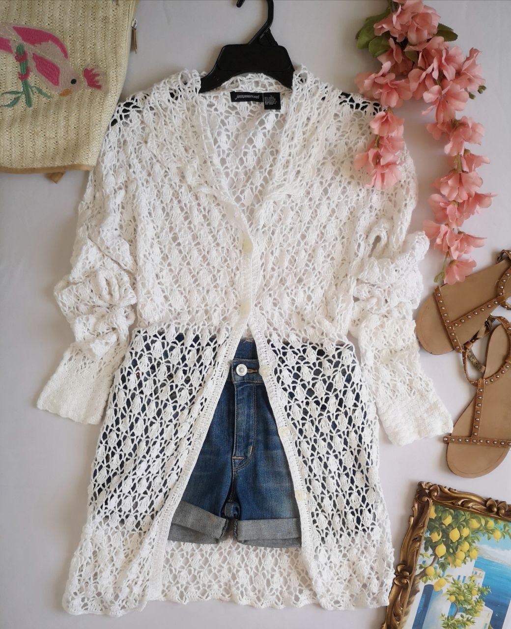 Cárdigan tipo crochet