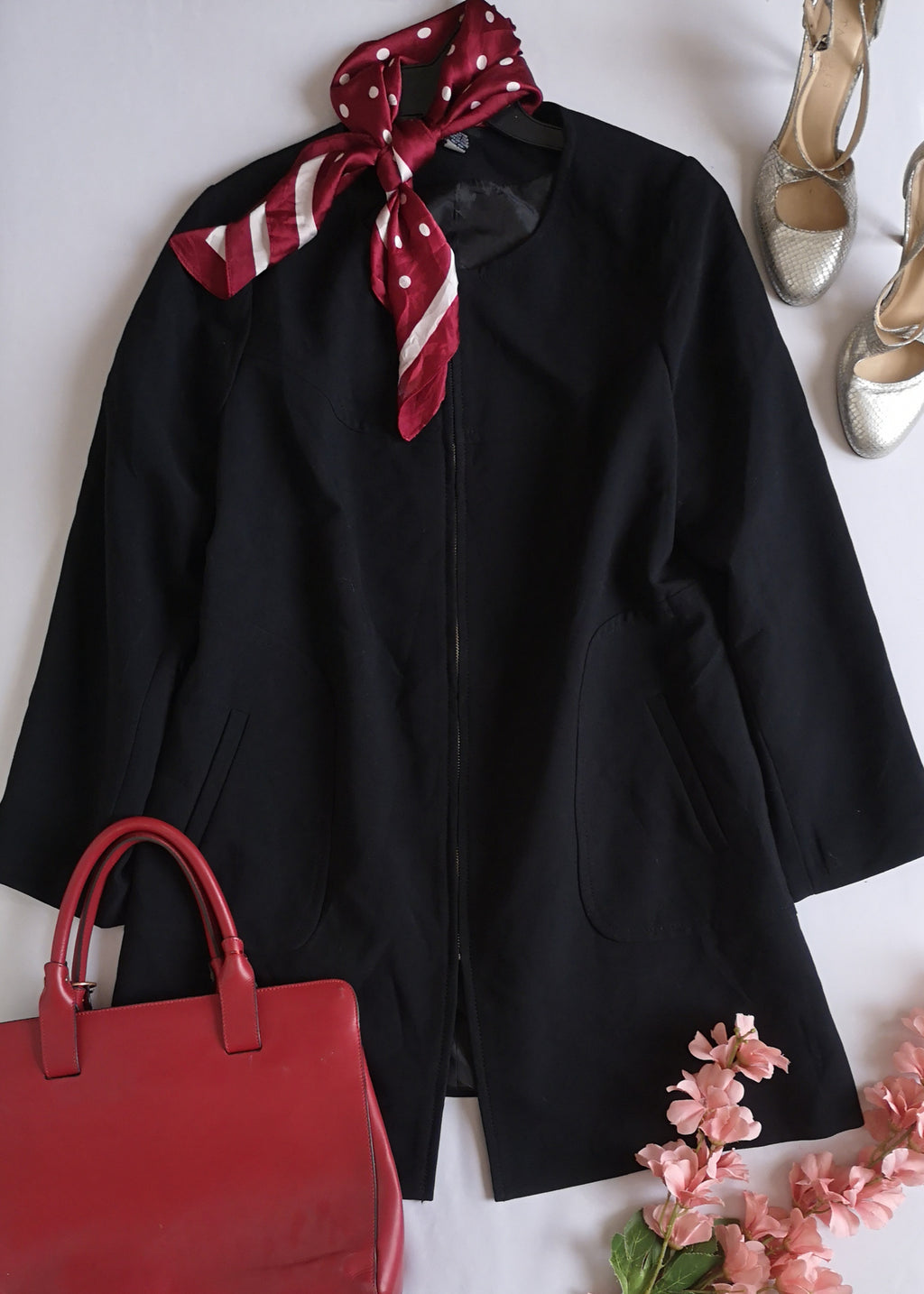 Chaqueta estilo A con bolsas