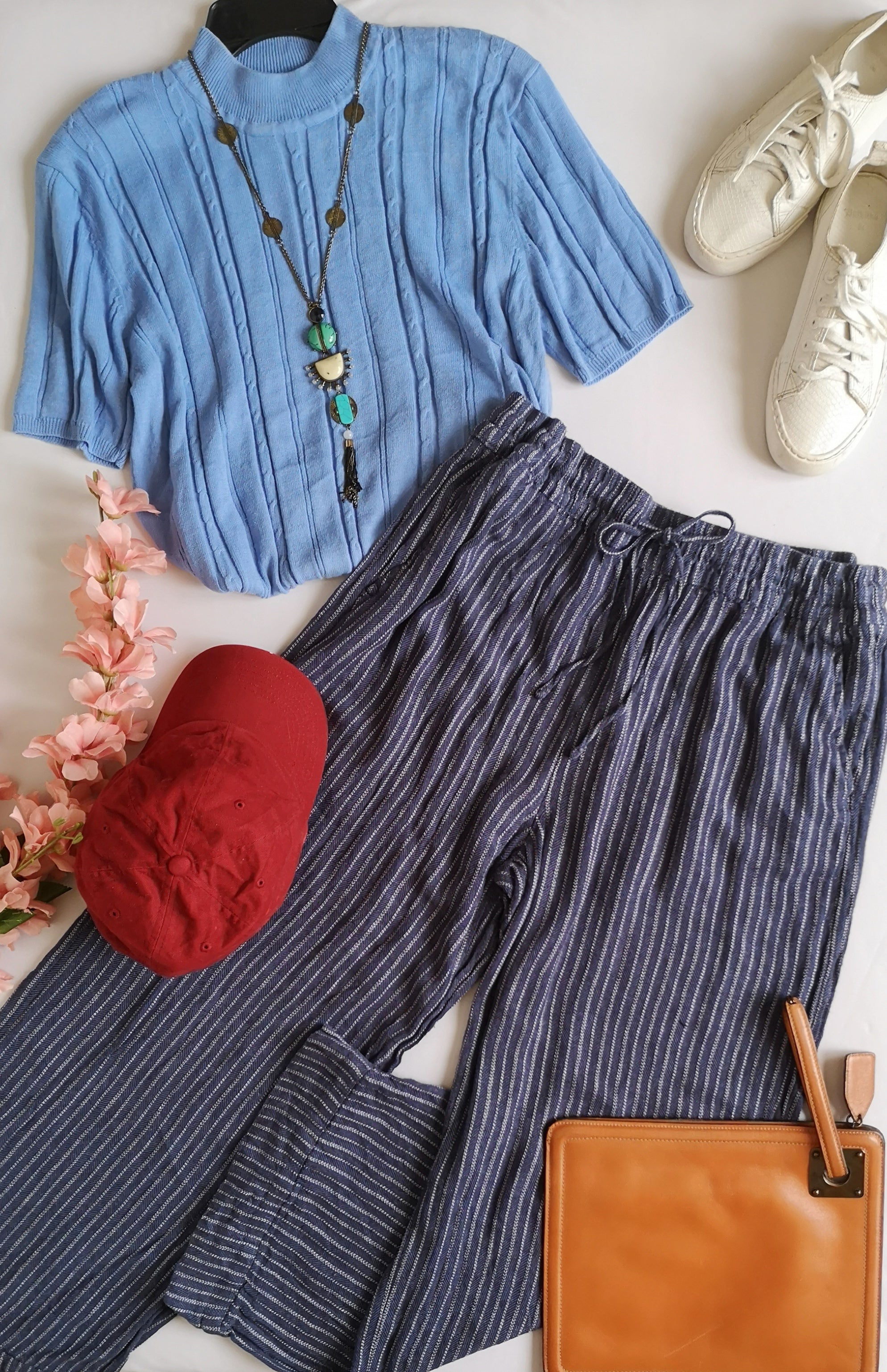 Palazzo con con blusa manga corta 💙