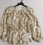 Blusa con cintas tipo peplum