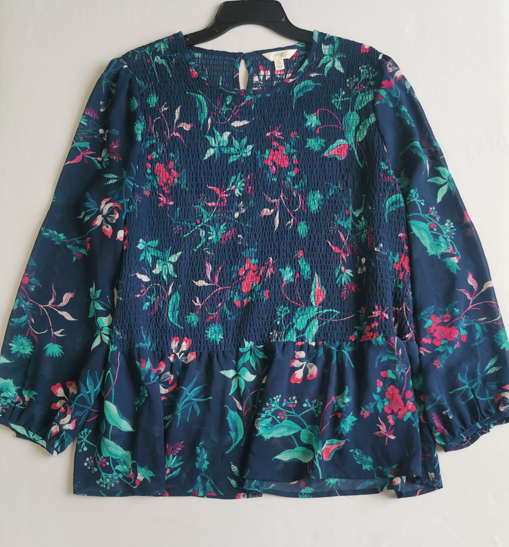 Blusa de chifón corrugada de arriba