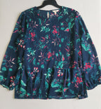 Blusa de chifón corrugada de arriba