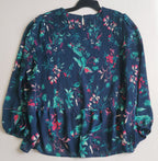 Blusa de chifón corrugada de arriba