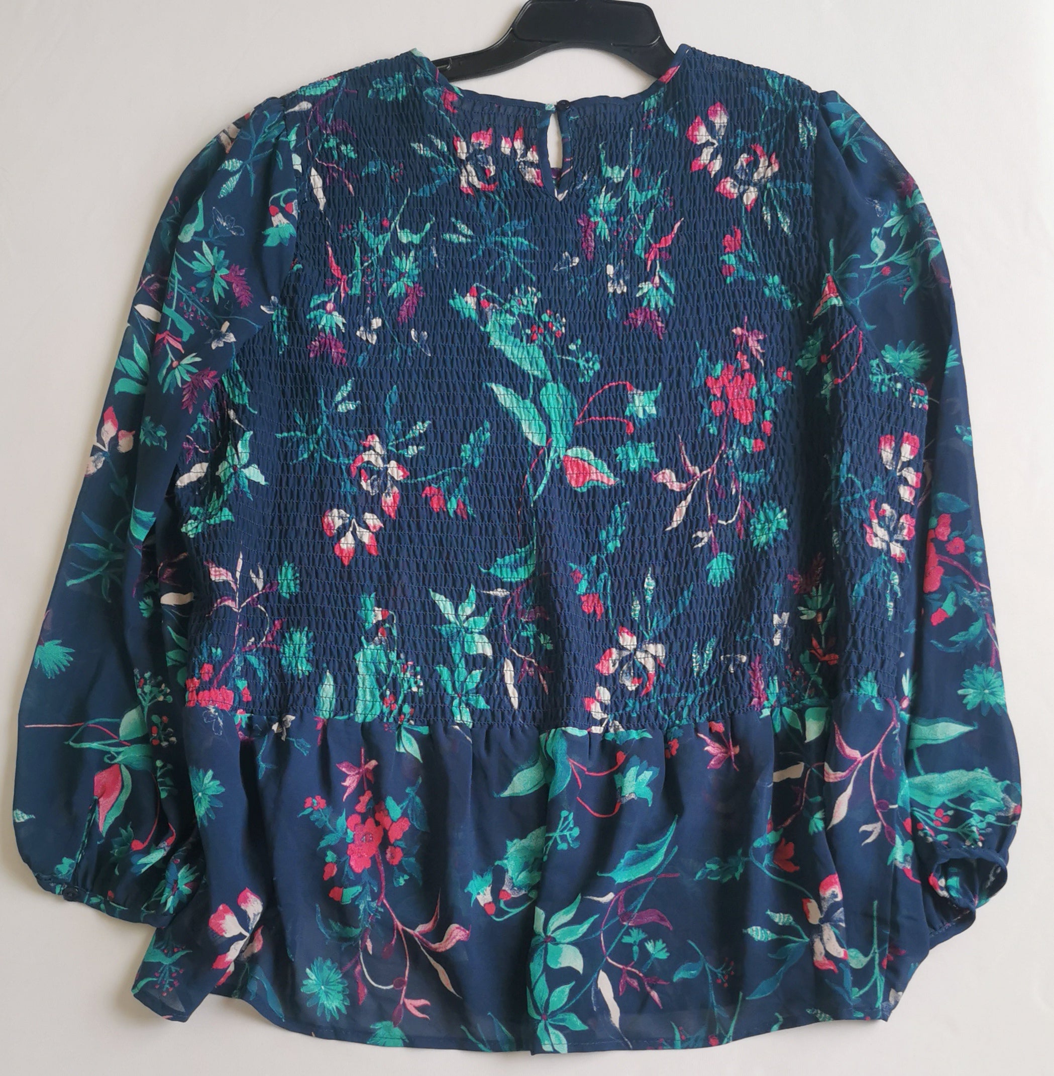 Blusa de chifón corrugada de arriba