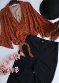 Pantalón stresh con blusa estilo ancho