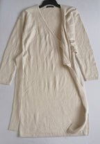 Vestido tejido traslapado de arriba