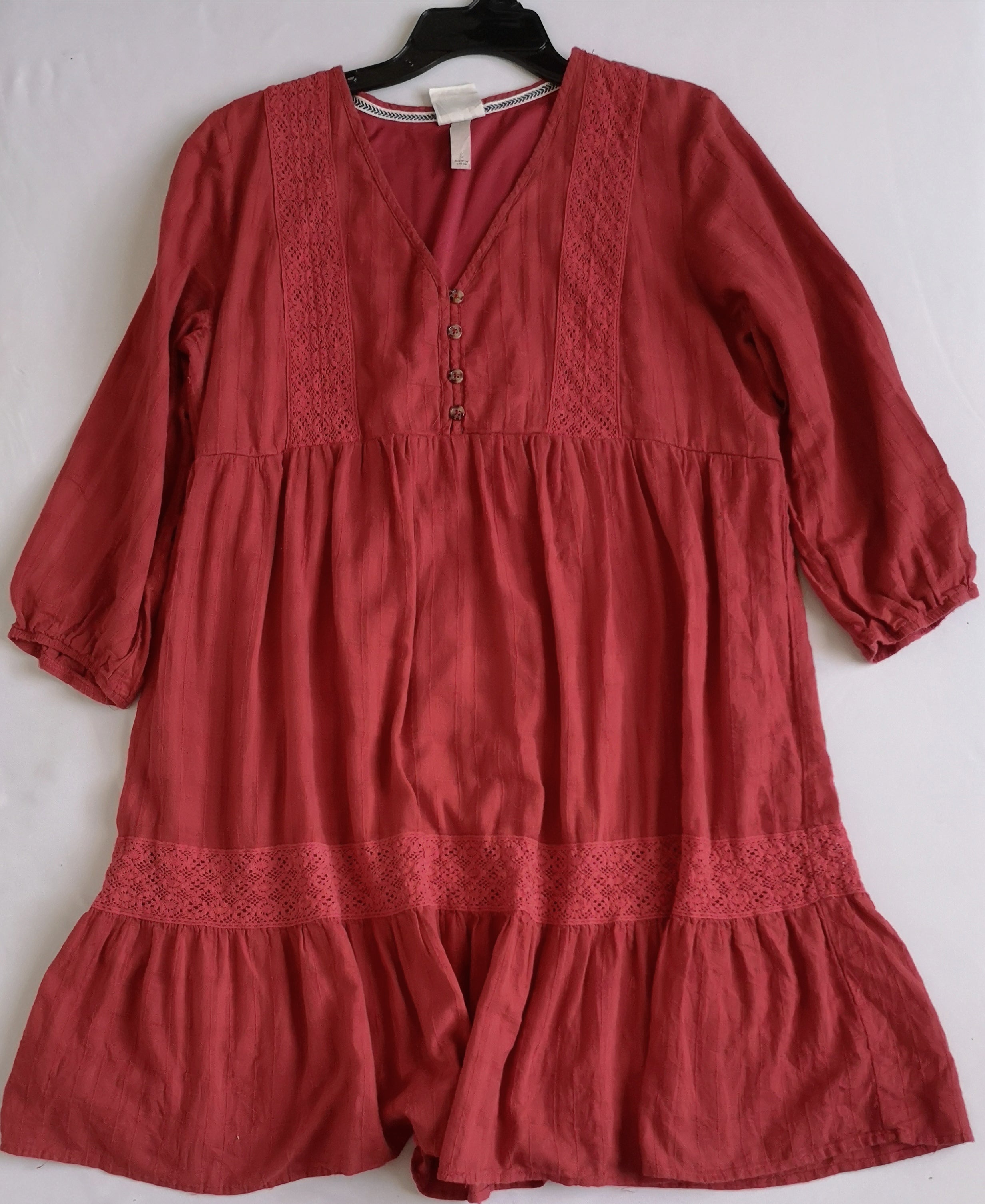 Vestido mangas 3/4 incluye cincho