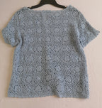 Vestido holgado de algodón con blusa tipo crochet